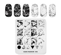 Plaque de stamping professionnelle pour ongles avec motif géométrique motifs marbrés pour manucure, bricolage, impression, design d'ongles, outils de transfert pour ongles.
