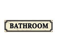 Plaque de style vintage avec texte noir sur fond crème - Plaque en métal rétro pour café, bar, pub, maison, salle de jeux, salle de sport, club - Décoration murale vintage en métal - 10,2 x 40,6 cm