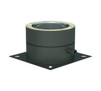 Plaque de support avec purge latérale - double paroi - Jeremias DW-GREY 150 mm