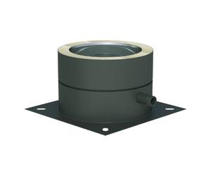 Plaque de support avec purge latérale - double paroi - Jeremias DW-GREY 150 mm
