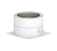 Plaque de support avec purge latérale - double paroi - Jeremias DW-WHITE 200 mm