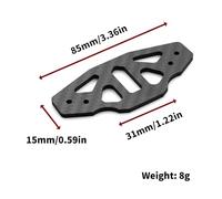 Plaque de Support de Pare-Chocs Avant en Fibre de Carbone, Plaque de Presse Anti-Collision LY13 for Tamiya TT02 TT-02 1/10 Rally RC Car Upgrade