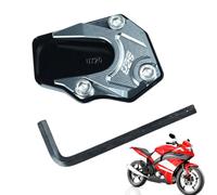 Plaque de support pour moto, coussinet de support pour moto, plaque en alliage d'aluminium Extenseur de pied de - Support latéral antidérapant pour moto