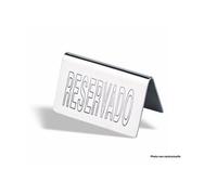 Plaque de Table Réservé en Inox 5 x 10 cm - - - Inox