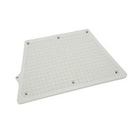 Plaque de tableau arrière hors-bord, coussin de montage de moteur de conception de grille trapézoïdale en PVC 21 x 32 x 19,4 cm pour bateau gonflable Kayak Yacht (Grise)