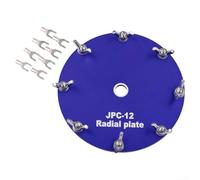 Plaque de terre légère en aluminium pour antennes portables à ondes courtes PAC12 et JPC12 avec 2 trous de terminal de 4 mm prenant en charge une réception stable du signal