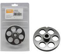 PLAQUE DE TIRAGE EN ACIER POUR HACHOIR À VIANDE N.22 AVEC TROUS DE 10 MM