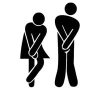 Plaque de Toilette Panneaux de toilettes for hommes et femmes, 1 paire, symboles arrière auto-adhésifs, plaques porte toilette, panneau signalisation salle bain, décor entreprise(Black)