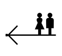 Plaque de Toilette Signalisation de salle bains, Guide signalisation toilettes for hommes et femmes montés sur le côté, conseils, panneau, panneaux porte Section bureau(4)