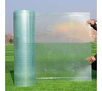 Plaque de toiture en polycarbonate - Panneaux transparents imperméables pour serres, abris de jardin, abris auto et garages - Feuille solide en fibre de verre de 0,8 mm de large x 3 m