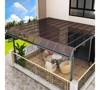 Plaque de toiture en polycarbonate pour terrasse et serre, protection UV, panneaux résistants aux intempéries pour l'extérieur