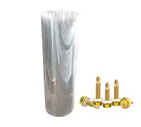 Plaque de toiture en Polycarbonate Transparent 0,8 x 3 m, étanche, pour abri de Voiture et Serre. Facile à Personnaliser. Vis incluses. Matériau Transparent protégé Contre Les UV.