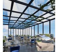 Plaque de toiture en polycarbonate transparent de 1 mm, légère et durable, idéale pour les terrasses, les cloisons et les auvents, facile à couper pour des applications personnalisées