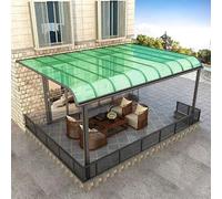 Plaque de toiture en polycarbonate transparent de 2 mm d'épaisseur - Panneaux d'extérieur pour serres, terrasses, auvents et cloisons - Vert - 100 x 100 cm