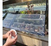 Plaque de toiture en polycarbonate transparent imperméable pour serres, abris auto et stades - Panneau de rechange facile à découper - 0,8 x 3 m