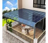 Plaque de toiture transparente en polycarbonate pour terrasse, cloison, etc. Toit extérieur Patio Serre Panneaux de protection UV Pluie Pergola Toit Panneaux