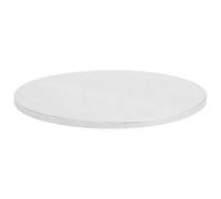 Plaque de Transfert à Gâteau en Aluminium Argenté Ronde | Polystyrène Gateau, Carton Ondulé, Service D’apéritifs et Desserts, Transport Facile