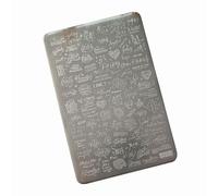 Plaque de transfert en acier inoxydable pour manucure et voyage