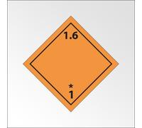 Plaque de Transport ADR - Matières et objets explosifs 1.6 250 x 250 mm PVC 2 mm