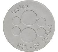 Plaque de traversée de câble Icotek KEL-DP 25/6 43531 Ø max. des bornes 9.4 mm Elastomère gris 1 pc(s)