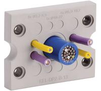 Plaque de traversée de câble Icotek KEL-DPZ-B17 43796 Ø max. des bornes 16.2 mm Polyamide, Elastomère gris 1 pc(s)