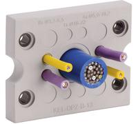 Plaque de traversée de câble Icotek KEL-DPZ-B25 43798 Ø max. des bornes 6.5 mm Polyamide, Elastomère gris 1 pc(s)
