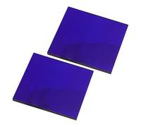 Plaque de Verre au Cobalt Bleue 2 Pièces pour Test de Flamme | Analyse des Ions Métalliques, Support Pédagogique, Usage en Recherche, Entretien Facile pour Étudiants