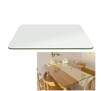 Plaque De Verre Et Plateau De Table En Forme Carré, Fond En Verre avec 8mm De Verre De Sécurité Trempé, Robuste Et Résistant À L'usure, Parfaitement Adapté Comme Plateau De Table(Size:60x50cm)