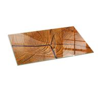 Plaque de verre pour cheminée et plaque protection sol devant cheminée motif bois 120x60 Tulup