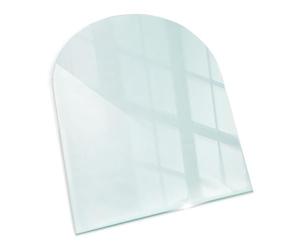 Plaque de Verre pour Cheminée Pare-étincelles pour Poêle Verre Trempé 100x100cm de Sol Arc Segmenté Premium Protection Contre la Chaleur Résistant aux Étincelles et Aux Rayures Design Élégant