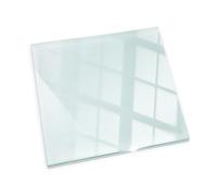 Plaque de Verre pour Poêle de Cheminée de Four trempé 60x60cm Rectangulaire Premium Protection Thermique Resistant aux étincelles Rayures Design Plaque de Sol Pare-étincelles Élégante Verre Clair
