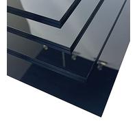 Plaque de Verre Synthétique Noir. Épaisseur 2 ou 4 mm - Verre Acrylique Extrudé Noir - Feuille de PMMA XT Noir - 70 x 140 cm (700 x 1400 mm) - 2 mm -