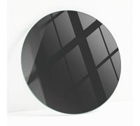 Plaque de Verre Trempé Ronde Ø 60 cm | Protection de Remplacement | Installation Facile | avec Coussinets Antidérapants | Bords Polis | Idéal pour Le Salon | Style Moderne - Noir Lisse