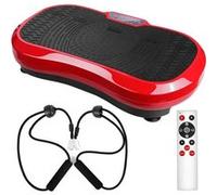 Plaque de Vibration, Moteur Silencieux, 10 Programmes Préréglés, Rouge