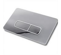 Plaque Déclenchement Mat pour Geberit Sigma,UP300/320 Chromé-Cercle Argenté | Commande Bouton de Chasse D'eau,Accessoire pour Réservoir de WC,Fonction Double Chasse