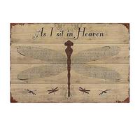 Plaque Deco Metal Libellule Vintage Je Te Choisis Plaque Métallique Rétro Étain Signe Décorative Signe De Métal pour Chambre Bar Parc S