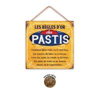 STC Plaque Metal regles du Pastis