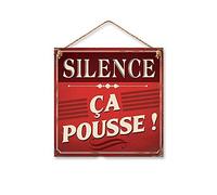 Plaqué déco WC - Silence ça Pousse !