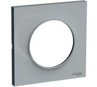 Plaque décorative 1 poste Schneider Electric Odace Styl Aluminium aluminium G