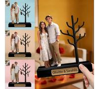 Plaque décorative 2D plate en acrylique avec crochet pour décoration de bureau avec photo de couple, amoureuse, épouse, mari, jeunes mariés, avec porte-clés, décoration d'intérieur, cadeau pour