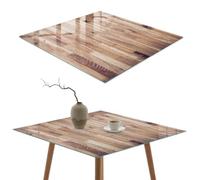 Plaque Décorative 60x60 cm | Carré | Décoré | Verre Trempé | panneaux en bois | Bords Polis | Multi-usages | Patins Antidérapants Inclus | Décoration pour Cuisine et Couloir