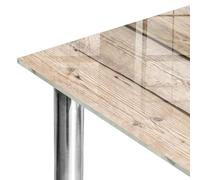 Plaque Décorative 80x60 cm | Imprimé Décoratif | Résistant aux Rayures | Mur en bois | Bords Polis | pour Table à Manger, Table Basse et Bureau | Verre Trempé | Plusieurs Tailles