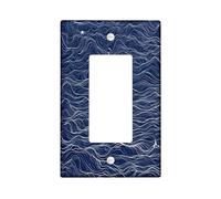 Plaque décorative abstraite pour interrupteur à voile nautique 1 gang à bascule simple, plaque frontale électrique pour chambre à coucher, salle de bain, bateau amusant et cool de taille standard