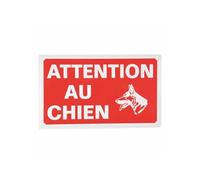 Plaque Décorative "Attention au Chien" 33cm Rouge Rouge G