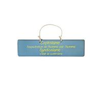 Plaque décorative bleue en bois - le capitalisme