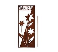 Plaque décorative de jardin en aspect rouillé pour fleurs - UNUS