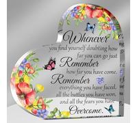 Plaque décorative en acrylique avec papillon de Noël - Cadeau pour femme, lui, elle, université, collège, lycée, courageux - Cadeau religieux chrétien (papillon)