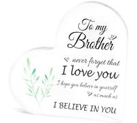 Plaque décorative en acrylique en forme de cœur pour homme - Cadeau d'anniversaire pour garçon de la part d'une sœur