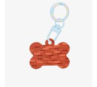 Plaque décorative en acrylique pour chien en forme d'os de brique rouge pour les vacances pour les amoureux des animaux de compagnie, cadeau pour chiens