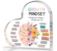 Plaque décorative en acrylique pour la santé mentale, le bureau, l'école, les pensées stimulantes, les affirmations, les dictons positifs, cadeaux inspirants pour enseignants